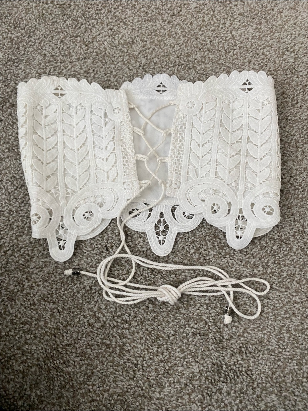Forever21 White Lace Crop Top
